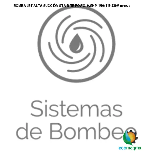 BOMBA JET ALTA SUCCIÓN STA-RITE FO.FO. 0.5 HP 1/60/115-230V