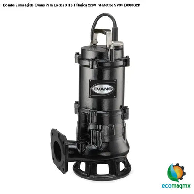 Bomba Sumergible Evans Para Lodos 3 Hp Trifasica 220V 14