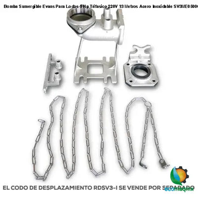 Bomba Sumergible Evans Para Lodos 5 Hp Trifasico 220V 13