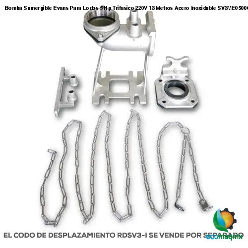 Bomba Sumergible Evans Para Lodos 5 Hp Trifasico 220V 13