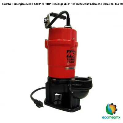 Bomba Sumergible MULTIQUIP de 1 HP Descarga de 2 115 volts