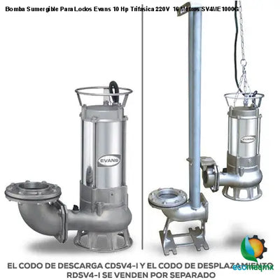 Bomba Sumergible Para Lodos Evans 10 Hp Trifasica 220V 16