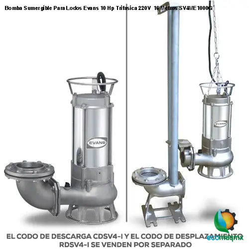 Bomba Sumergible Para Lodos Evans 10 Hp Trifasica 220V 16