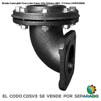 Bomba Sumergible Para Lodos Evans 5 Hp Trifasica 440V 11