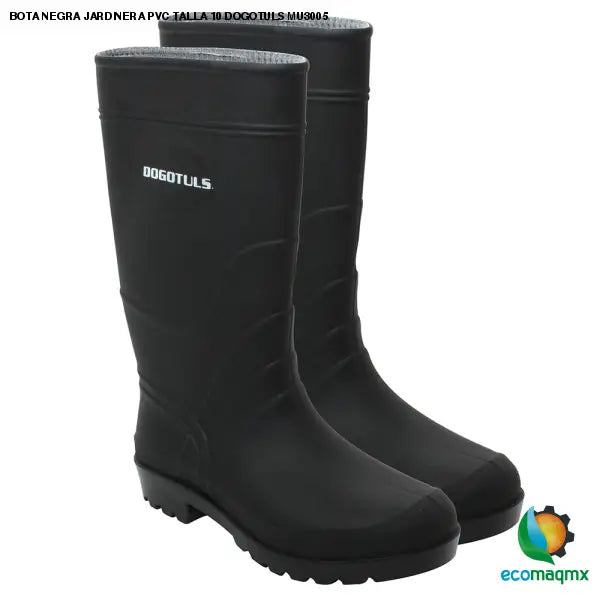 BOTA NEGRA JARDINERA PVC TALLA 10 DOGOTULS MU3005