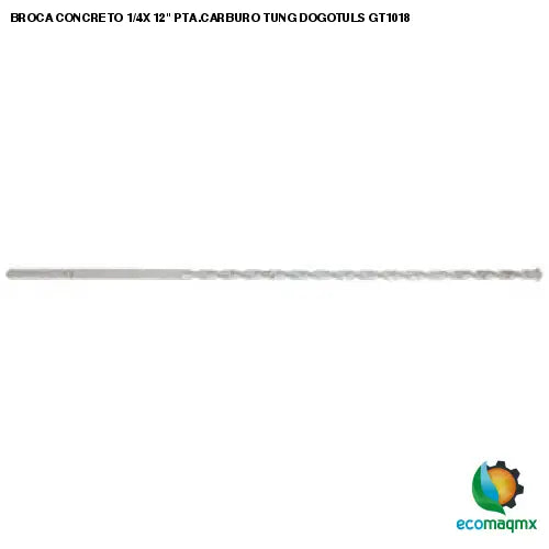 BROCA CONCRETO 1/4X 12 PTA.CARBURO TUNG DOGOTULS GT1018