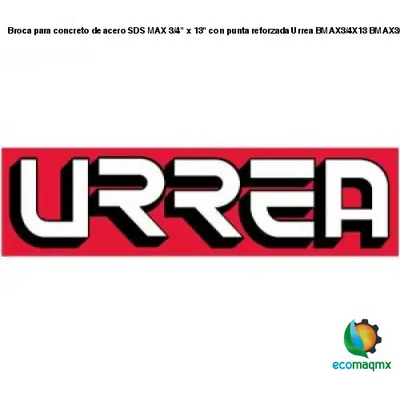 Broca para concreto de acero SDS MAX 3/4 x 13 con punta