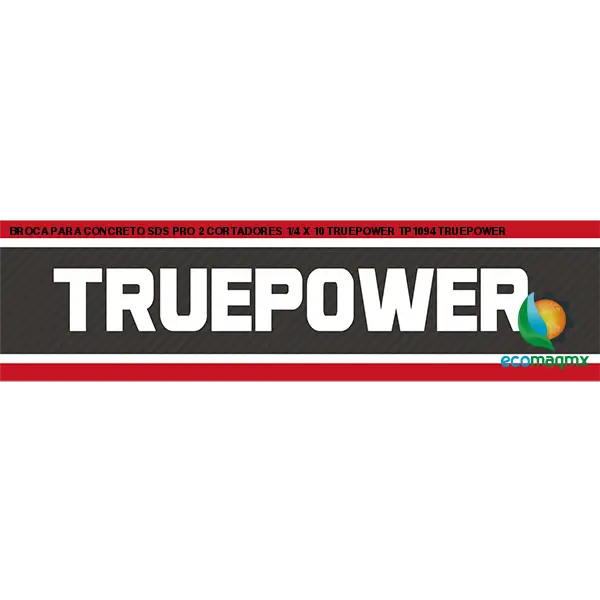 BROCA PARA CONCRETO SDS PRO 2 CORTADORES 1/4 X 10 TRUEPOWER