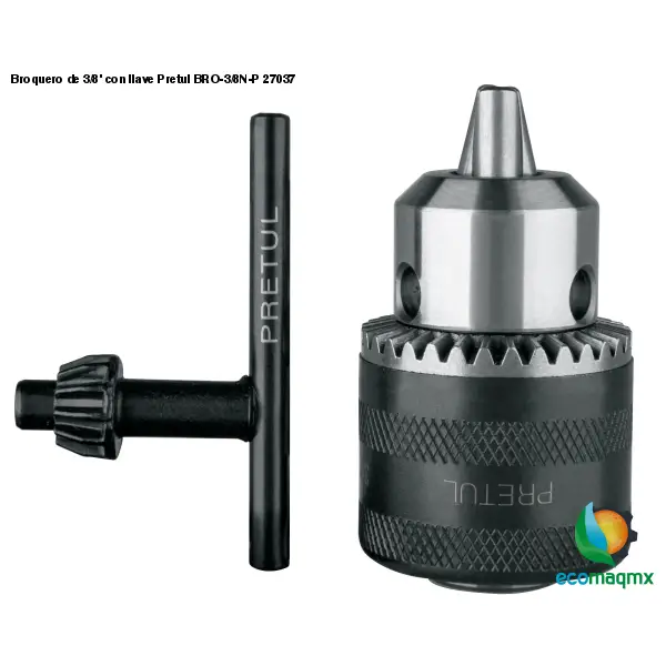 Broquero de 3/8’ con llave Pretul BRO-3/8N-P 27037