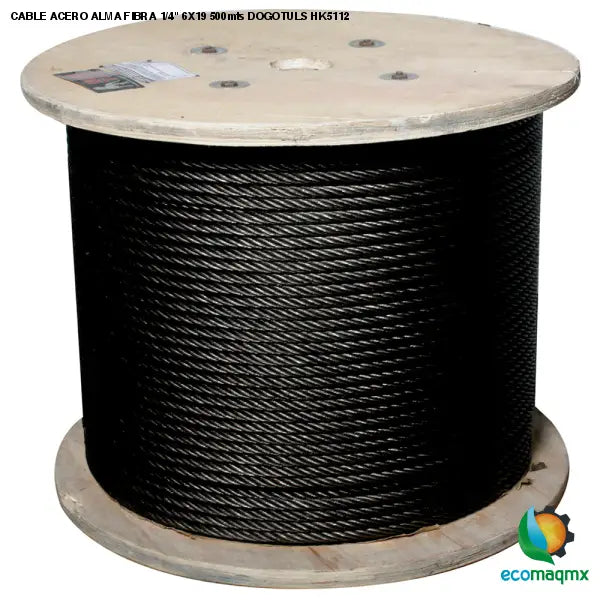 CABLE ACERO ALMA FIBRA 1/4 6X19 500mts DOGOTULS HK5112