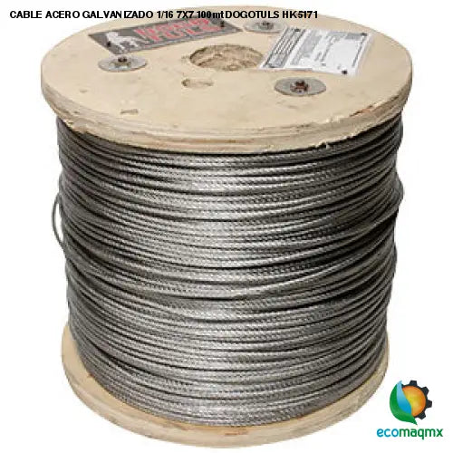 CABLE ACERO GALVANIZADO 1/16 7X7 100mt DOGOTULS HK5171