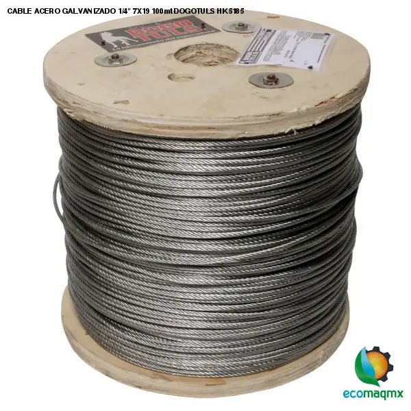 CABLE ACERO GALVANIZADO 1/4 7X19 100mt DOGOTULS HK5185