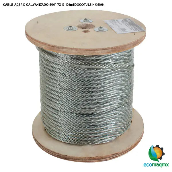 CABLE ACERO GALVANIZADO 5/16 7X19 100mt DOGOTULS HK5190