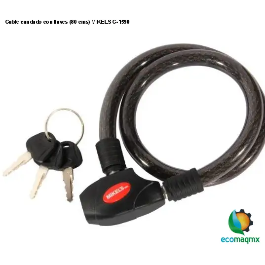 Cable candado con llaves (80 cms) MIKELS C-1590