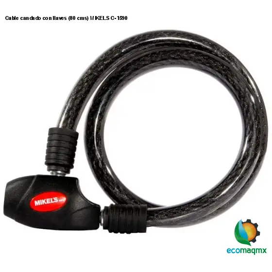 Cable candado con llaves (80 cms) MIKELS C-1590