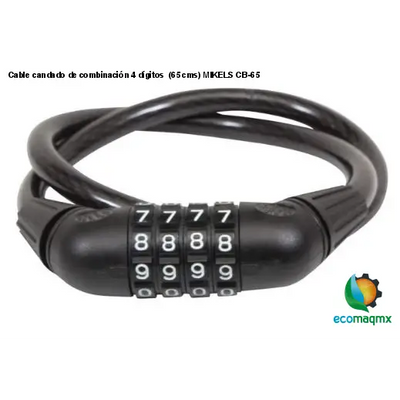 Cable candado de combinación 4 dígitos (65 cms) MIKELS CB-65