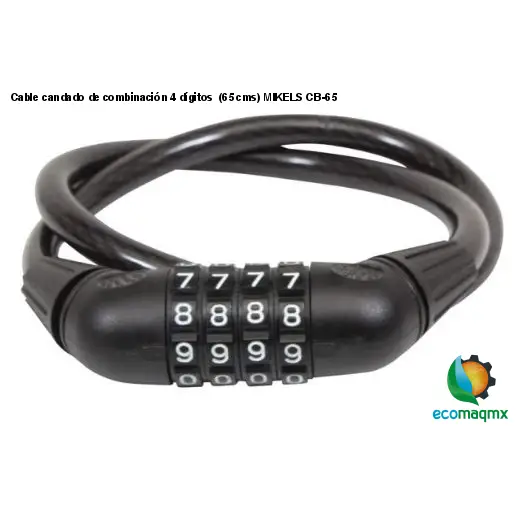Cable candado de combinación 4 dígitos (65 cms) MIKELS CB-65