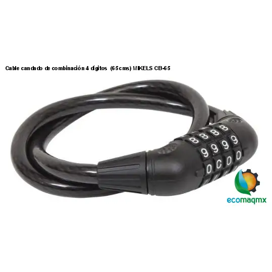 Cable candado de combinación 4 dígitos (65 cms) MIKELS CB-65
