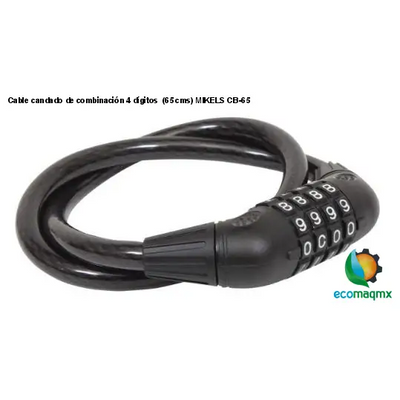 Cable candado de combinación 4 dígitos (65 cms) MIKELS CB-65