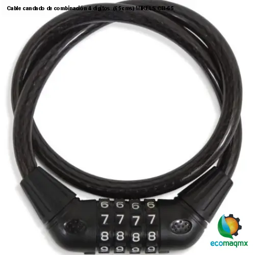 Cable candado de combinación 4 dígitos (65 cms) MIKELS CB-65