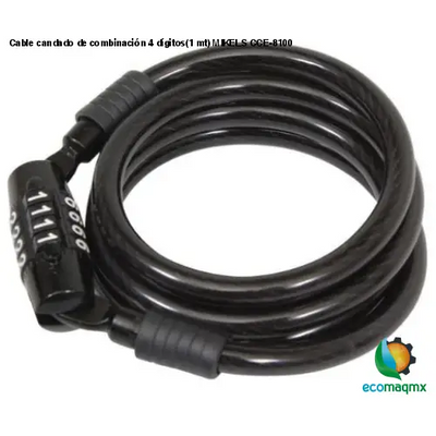 Cable candado de combinación 4 dígitos(1 mt) MIKELS CCE-8100