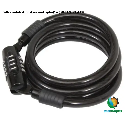 Cable candado de combinación 4 dígitos(1 mt) MIKELS CCE-8100