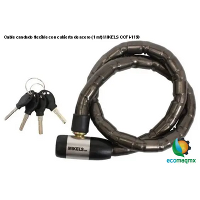 Cable candado flexible con cubierta de acero (1 mt) MIKELS