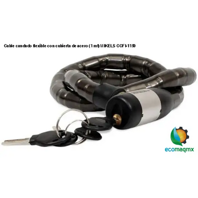 Cable candado flexible con cubierta de acero (1 mt) MIKELS