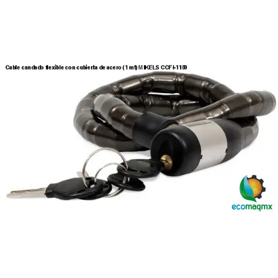 Cable candado flexible con cubierta de acero (1 mt) MIKELS