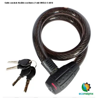 Cable candado flexible con llaves (1 mt) MIKELS C-4612