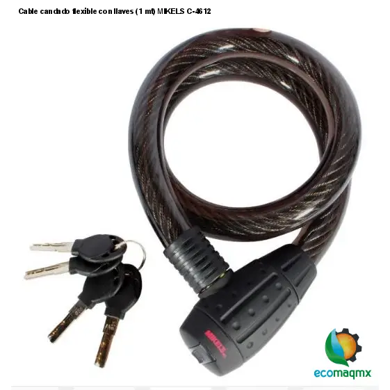 Cable candado flexible con llaves (1 mt) MIKELS C-4612