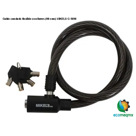 Cable candado flexible con llaves (90 cms) MIKELS C-1690