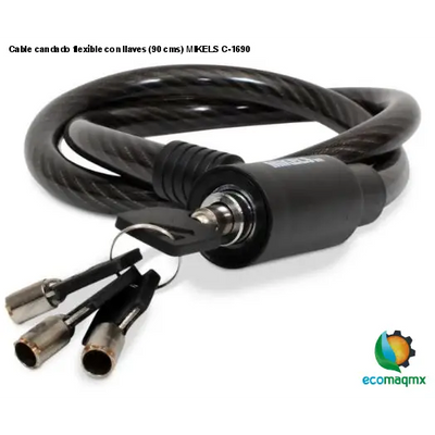 Cable candado flexible con llaves (90 cms) MIKELS C-1690