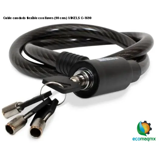 Cable candado flexible con llaves (90 cms) MIKELS C-1690