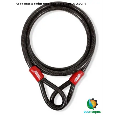 Cable candado flexible doble lazo (1.5 mts) MIKELS CSDL-15