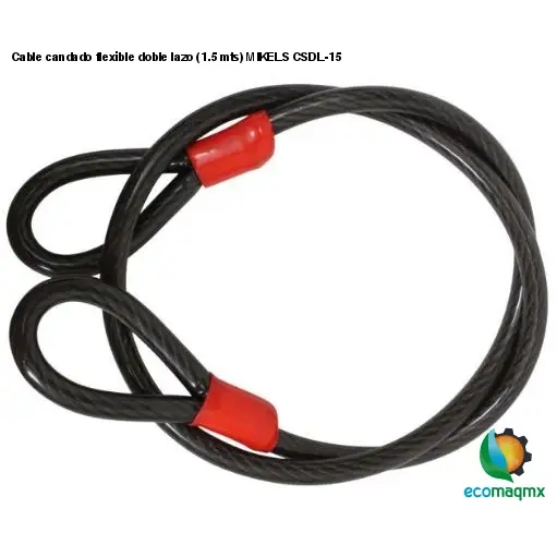 Cable candado flexible doble lazo (1.5 mts) MIKELS CSDL-15