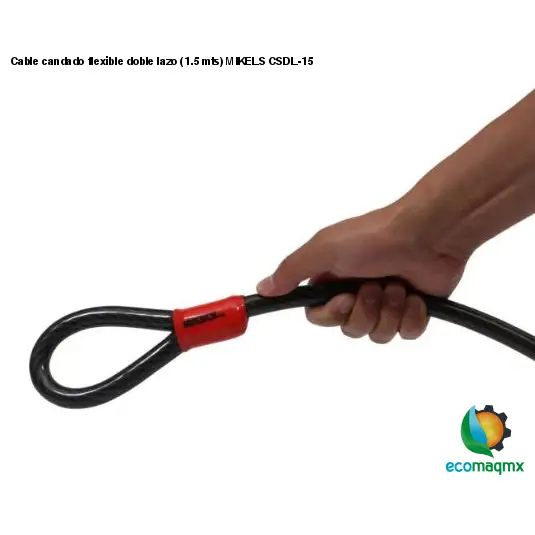 Cable candado flexible doble lazo (1.5 mts) MIKELS CSDL-15