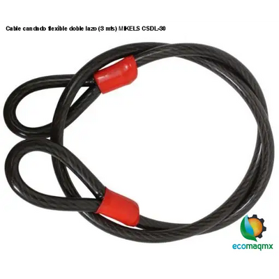 Cable candado flexible doble lazo (3 mts) MIKELS CSDL-30