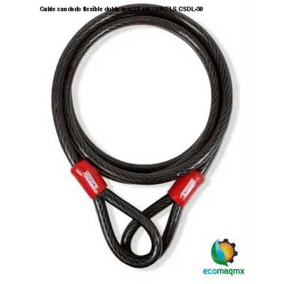 Cable candado flexible doble lazo (3 mts) MIKELS CSDL-30