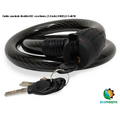 Cable candado flexible HD con llaves (1.5 mts) MIKELS C-4613