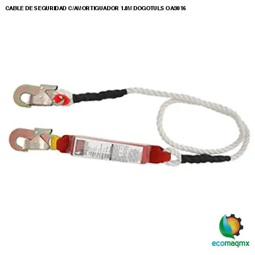 CABLE DE SEGURIDAD C/AMORTIGUADOR 1.8M DOGOTULS OA3016