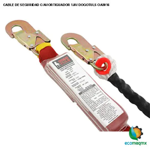 CABLE DE SEGURIDAD C/AMORTIGUADOR 1.8M DOGOTULS OA3016