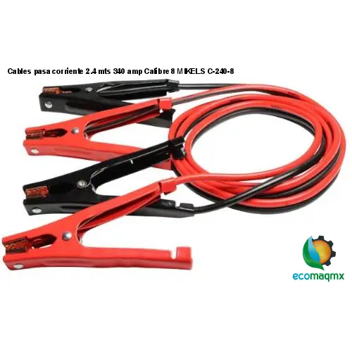 Cables pasa corriente, 2.4 mts, 340 amp, Calibre 8 MIKELS C-240-8