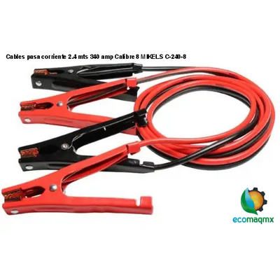 Cables pasa corriente, 2.4 mts, 340 amp, Calibre 8 MIKELS C-240-8