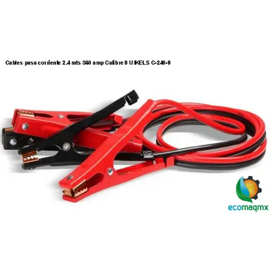 Cables pasa corriente, 2.4 mts, 340 amp, Calibre 8 MIKELS C-240-8