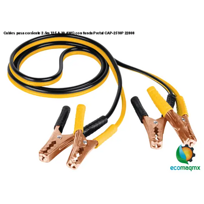Cables pasa corriente 2.5m 125 A 10 AWG con funda Pretul