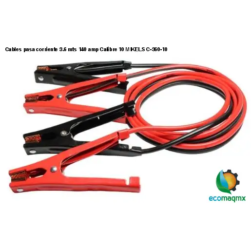 Cables pasa corriente 3.6 mts 140 amp Calibre 10 MIKELS
