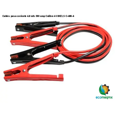 Cables pasa corriente 4.8 mts 300 amp Calibre 4 MIKELS
