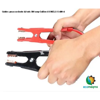 Cables pasa corriente 4.8 mts 300 amp Calibre 4 MIKELS