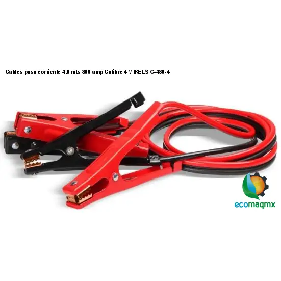 Cables pasa corriente 4.8 mts 300 amp Calibre 4 MIKELS